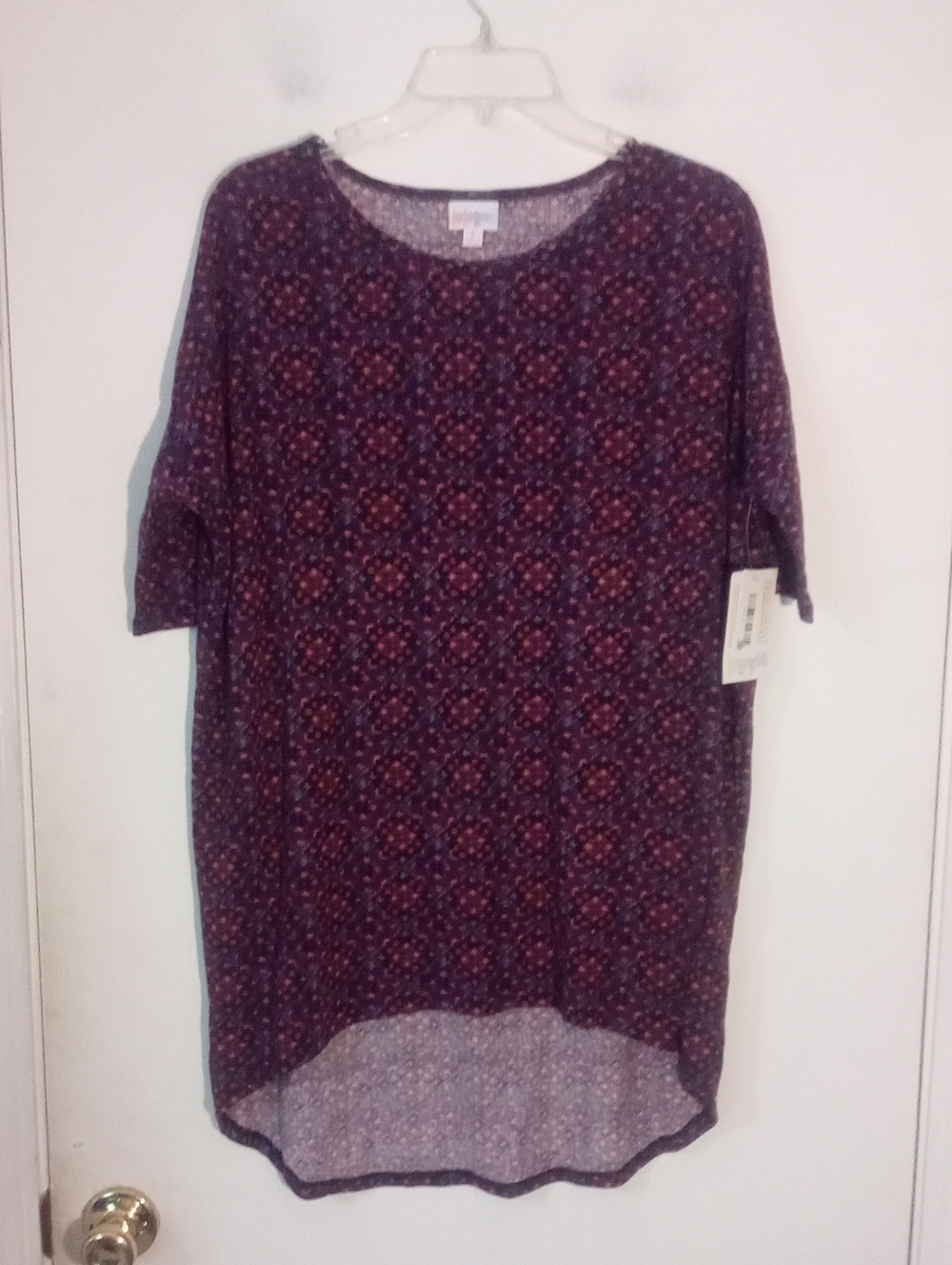 LuLaRoe Irma Blouse Small NWT $36 Purple Oversized Tunic Top
